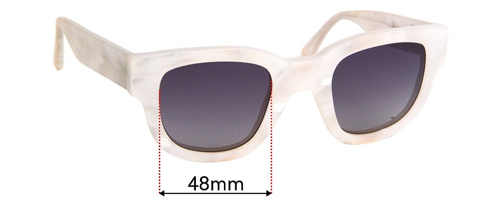 Acne Studios Pearlescent Square Frames Replacement Lenses 48mm